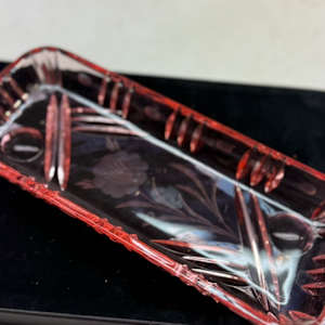 Art Deco pink ring tray 