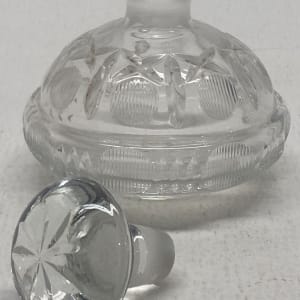 Pressed glass perfume bottle 