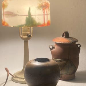 Reverse painted lamp 