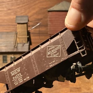 Milwaukee metal gondola model toy train 