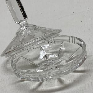 Clear covered powder Perfume dish 