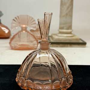 Art Deco pink perfume bottle 