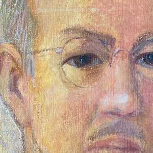 framed original oil painting portrait dated 1934 