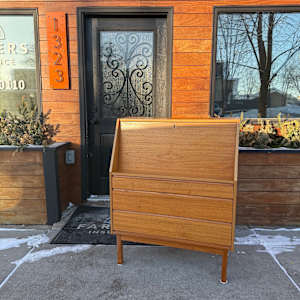 Danish teak desk, Image 2.