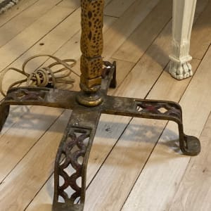 1920's iron floor lamp with 4 legs 