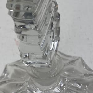 Art Deco clear perfume bottle 