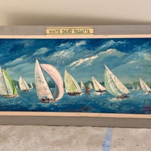 Framed White Bear Lake Regatta painting 