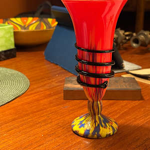 Ornate Czech vase 