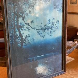 vintage framed "Shadowland" lithograph deep 
