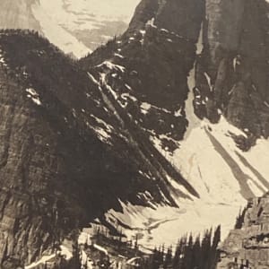 1930' framed photograph of mountains 