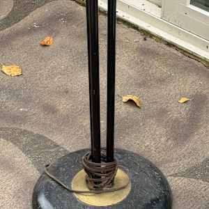 mid century modern black 3 stem floor lamp 