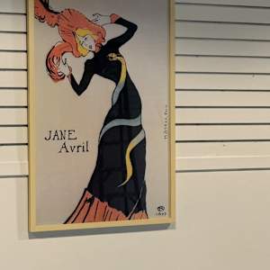 Jane Avril print by Toulouse Lautrec, Image 1.