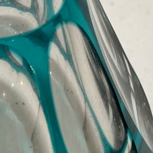 turquoise cut to clear perfume bottle by Perfume 
