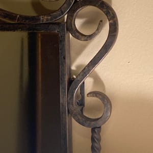 French Art Deco wrought iron mirror 