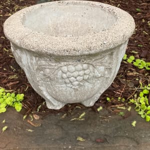 3 matching cement urns 