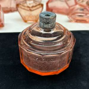 Art Deco pink perfume bottle 