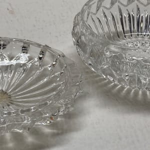 Art Deco clear covered perfume dish 