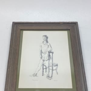 Framed signed 1931 lithograph "Young Girl" by Alexander Brooke 