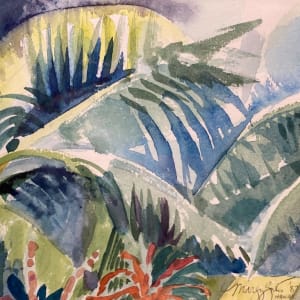 Framed tropical watercolor 