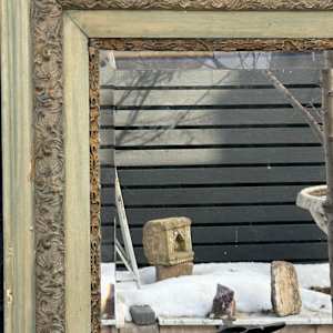 Beveled mirror in Victorian frame, Image 2.