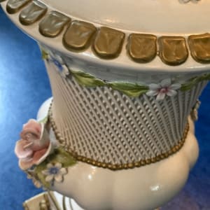 Italian porcelain floral table lamp 