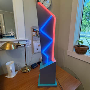 original post modern neon sculpture by John Finch 
