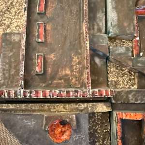 Ceramic circular modern city scape (Harris Strong?) 