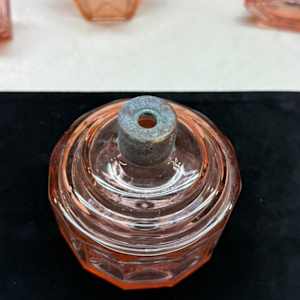 Art Deco pink perfume bottle 