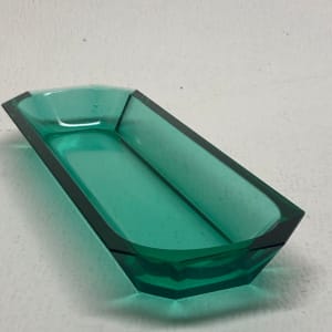 Emerald green Art Deco ring or perfume tray by Perfume 