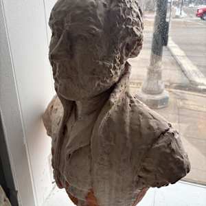 Ceramic brutalist sculptural bust, Image 3.