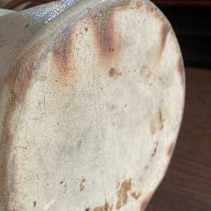 small vintage slip glazed flower crock 
