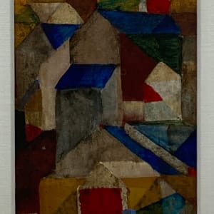 Abstract cubistic framed painting 