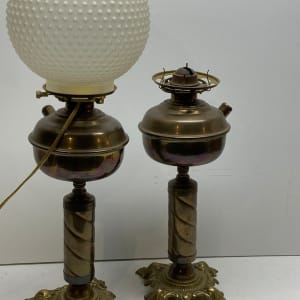 Pair of vintage brass table lamps 