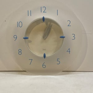 Round lucite Michael Graves kitchen clock 