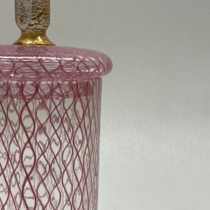 1950's Venetian art glass pink vase 