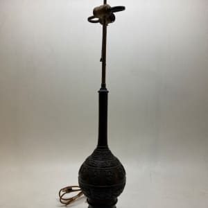 1930's Asian style bronze table lamp 