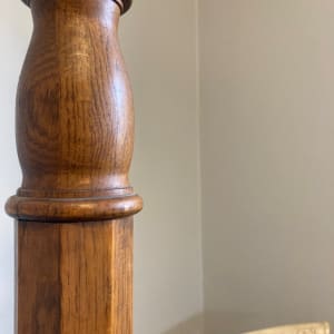 Solid oak floor lamp 