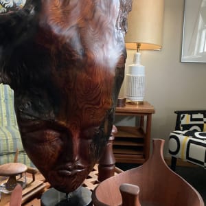 Original hand carved reclaimed redwood sculpture 