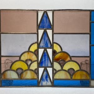 ART DECO stained glass panel 