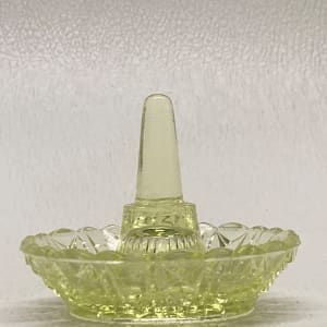 Art Deco glow in the dark ring dish perfume 