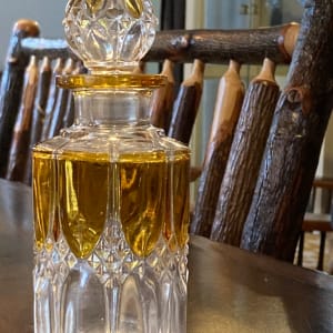 Amber and Clear Val St. Lambert perfume bottle 