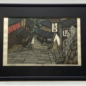 Framed Japanese woodblock by Katsyuki Nishijima 
