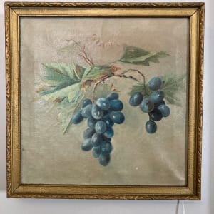 Framed painting of grapes 