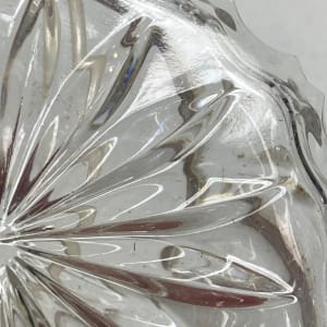 Art Deco clear perfume bottle 