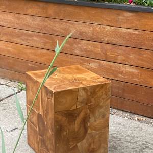 Solid wood side table 
