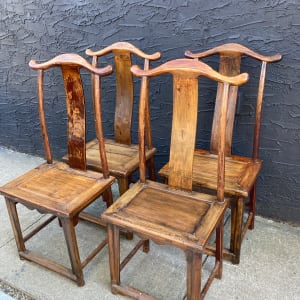 4 Hand carved Chinese chairs 