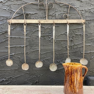 Scandinavian hand wrought spoon rack 