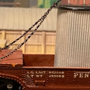 Vintage open flatbed with load HO gauge toy train 