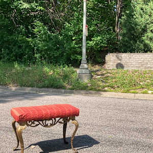 Howell Art Deco cast iron bench 