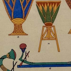 Egyptian colored decoration lithograph 